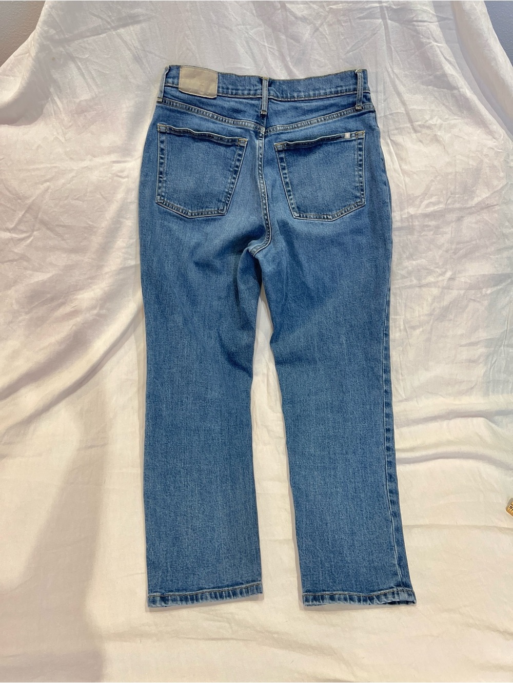 Everlane The Original Cheeky Jean High Rise Straight Ankle Crop Blue Denim Sz 28 - Picture 11 of 12